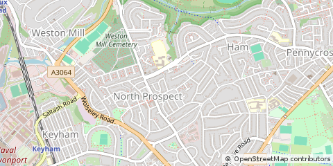 Map of Plymouth, Devon