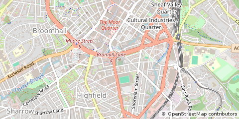 Map of Sheffield