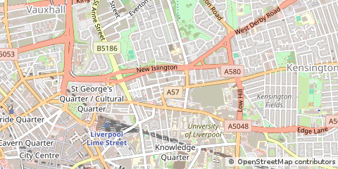 Map of Liverpool, Merseyside