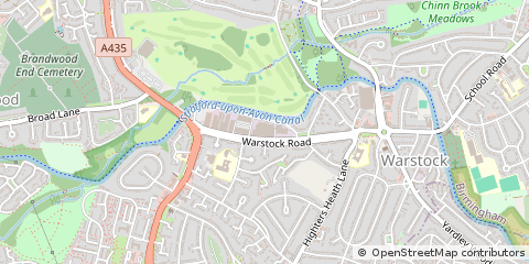 Map of Birmingham, West Midlands
