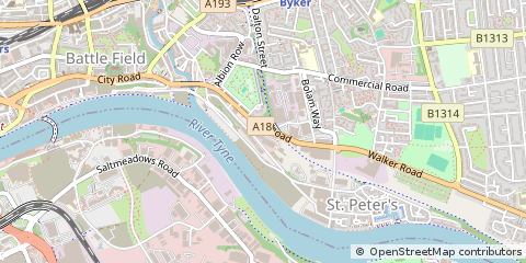 Map of Newcastle Upon Tyne
