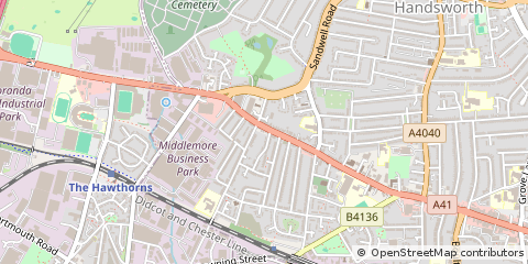 Map of Birmingham, West Midlands