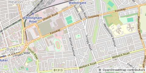 Map of Newcastle Upon Tyne