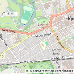 Map of Elgin, Moray
