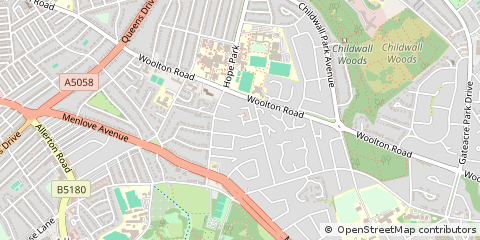 Map of Liverpool, Merseyside