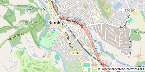 Map of Bingley, West Yorkshire