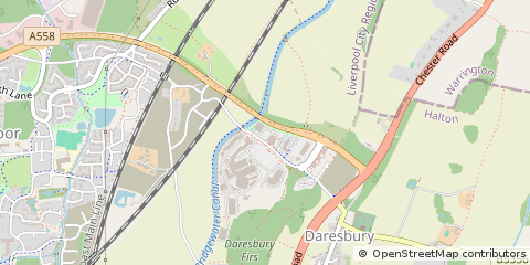 Map of Daresbury, Cheshire