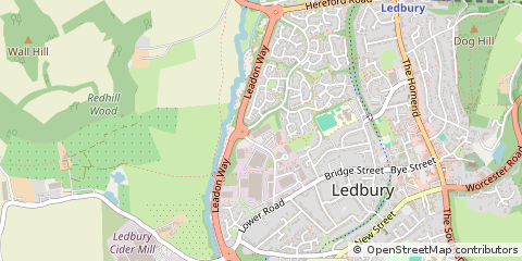 Map of Ledbury, Herefordshire