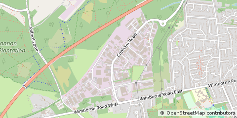 Map of Wimborne, Dorset