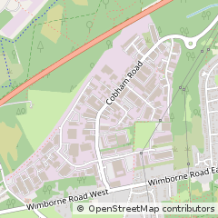 Map of Wimborne, Dorset