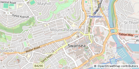 Map of Swansea