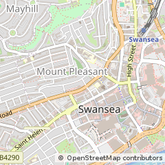 Map of Swansea