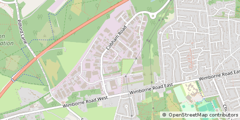 Map of Wimborne, Dorset