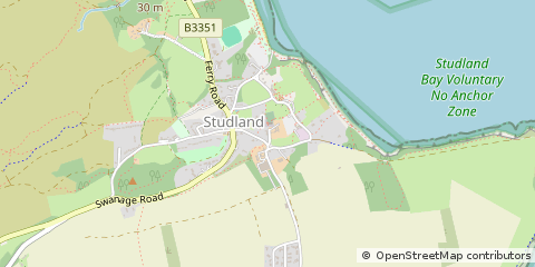 Map of Studland, Dorset