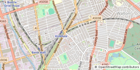 Map of Liverpool, Merseyside