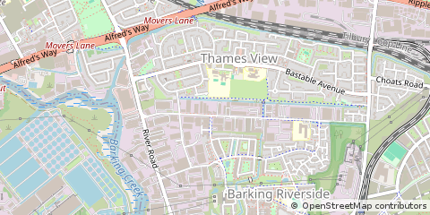 Map of Barking, Essex
