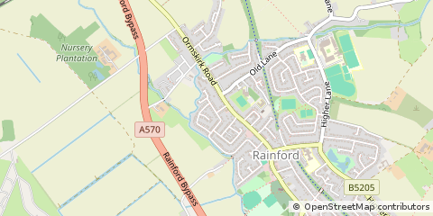 Map of ST Helens, Merseyside