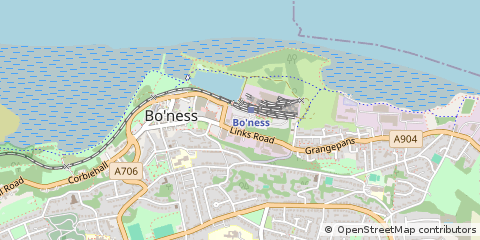 Map of Boness, Lothian