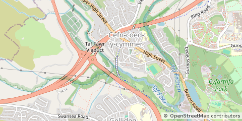 Map of Merthyr Tydfil