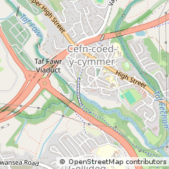 Map of Merthyr Tydfil