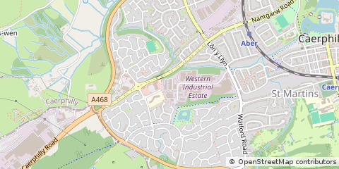Map of Caerphilly