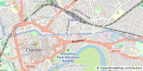 Map of Chester, Cheshire