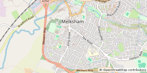 Map of Melksham, Wiltshire