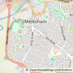 Map of Melksham, Wiltshire