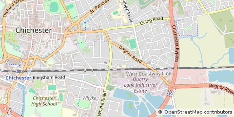 Map of Chichester, W Sussex