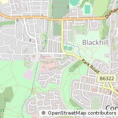 Map of Blackhill Consett, County Durham