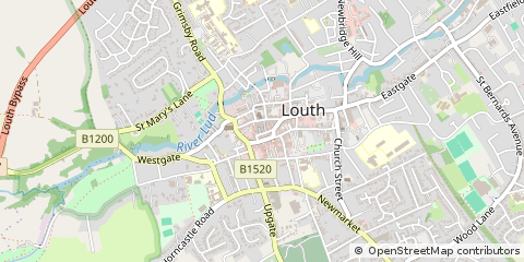 Map of Louth, Lincolnshire