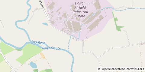 Map of Dalton NR Thirsk, North Yorkshire