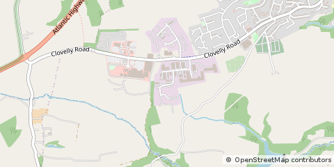 Map of Bideford, Devon