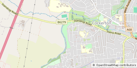 Map of Darlington, County Durham