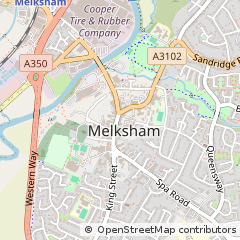 Map of Melksham, Wiltshire