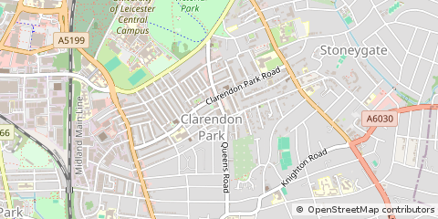 Map of Leicester, Leicestershire