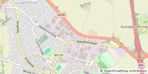 Map of Ossett, West Yorkshire