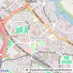 Map of Hunslet, Leeds