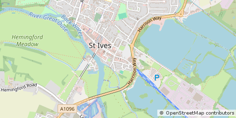 Map of Huntingdon, Cambs