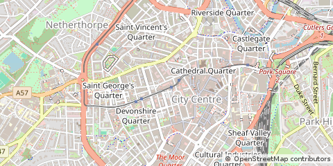 Map of Sheffield