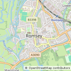 Map of Romsey, Hampshire