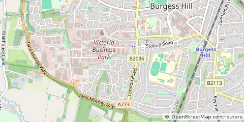 Map of Burgess Hill, West Sussex
