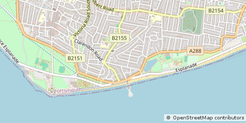 Map of Southsea, Hampshire