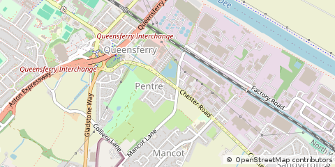 Map of Deeside, Flintshire