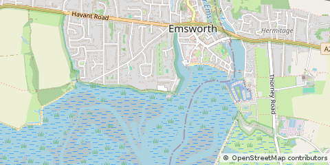 Map of Emsworth, Surrey