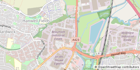 Map of Banbury, Oxfordshire
