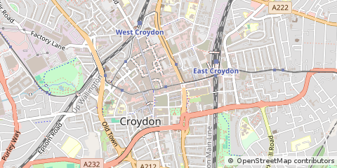 Map of Croydon