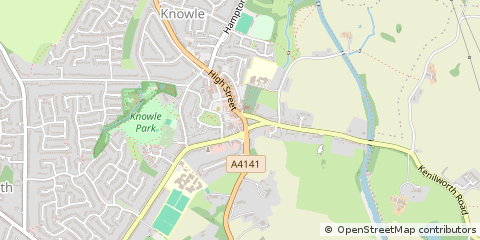 Map of Solihull, West Midlands