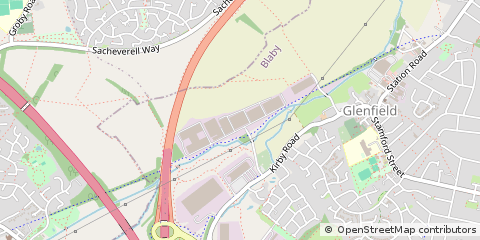 Map of Glenfield, Leicester