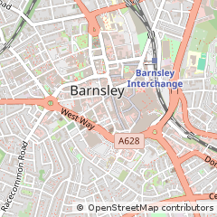 Map of Barnsley, South Yorkshire